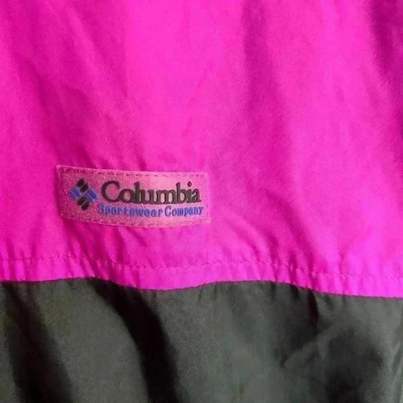 Columbia 90’s Windbreaker Pink Black Blue Mens XL - Picture 5 of 6